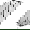 Mexen Rox-3S Душ кабина с 3 стени с плъзгаща се дясна врата 90 x 90 см, черна рамка, черна - 8C2-090-090-70-70-3S-P