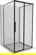 Mexen Rox-3S душ кабина 3-стенна, плъзгаща се дясна 110 x 110 cm, черна рамка, черна - 8C2-110-110-70-70-3S-P
