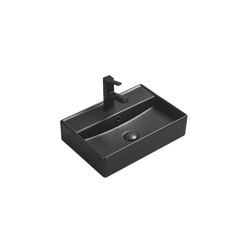 Mexen Blanca мивка върху плот 50 x 35 см, черен мат - 21105085