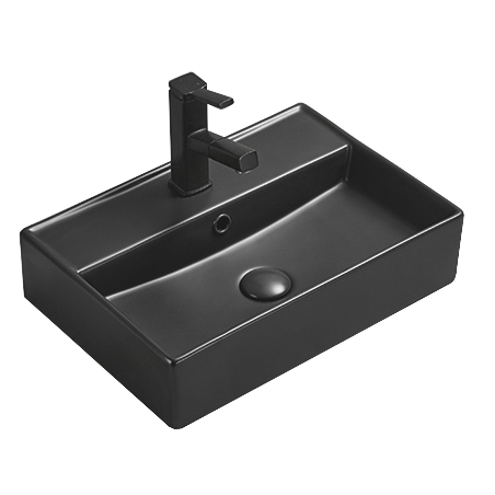 Mexen Blanca мивка върху плот 50 x 35 см, черен мат - 21105085