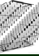 Mexen Rox-3S Тристенна плъзгаща се душ кабина, дясна, 100 x 90 см, черна решетка, черна - 8C2-100-090-70-77-3S-P