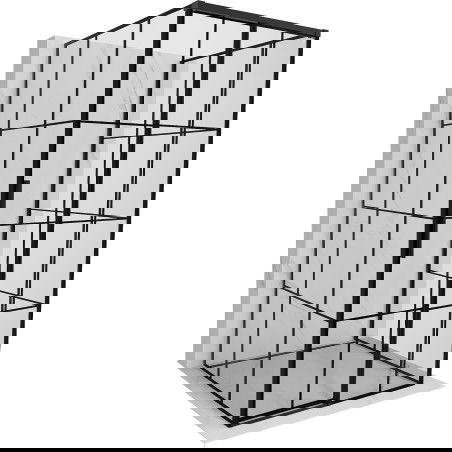 Mexen Rox-3S 3-стенна плъзгаща се душ кабина, дясна 100 x 100 см, черна решетка, черна - 8C2-100-100-70-77-3S-P