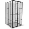 Mexen Rox-3S 3-стенна душ кабина с плъзгаща се дясна врата 110 x 110 см, черна
