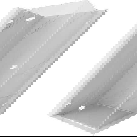 Mexen Lunar лява врата за душ кабина 75 x 90 см, прозрачна, бяла - 834-075-090-20-00-L