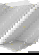 Mexen Lunar Лява душ кабина с врата 85 x 90 см, прозрачна, златиста четка - 834-085-090-55-00-L