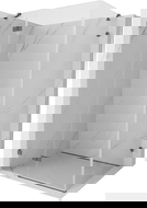 Mexen Lunar лява отваряща се душ кабина 85 x 90 см, прозрачна, четкаво-сиво с гланц - 834-085-090-66-00-L