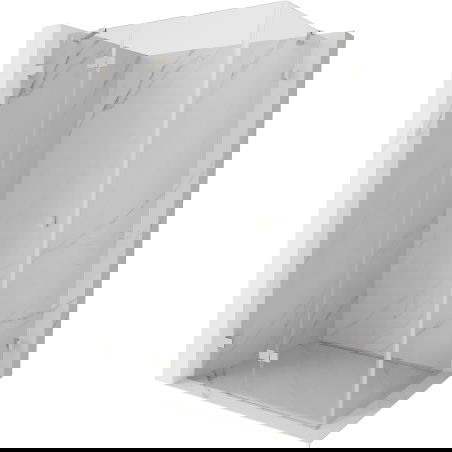 Mexen Lunar лява отваряща се душ кабина 70 x 80 см, прозрачна, четкан никел - 834-070-080-97-00-L