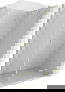 Mexen Lunar душ кабина с отваряща се врата, дясна, 70 x 90 см, прозрачна, златиста с четкано покритие - 834-070-090-55-00-P