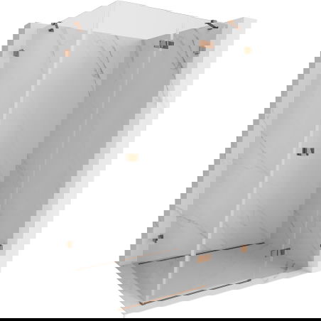 Mexen Lunar душ кабина с отваряща се врата, дясна, 80 x 90 см, прозрачна, розово злато - 834-080-090-60-00-P