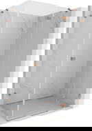 Mexen Lunar душ кабина с отваряща се врата дясна 85 x 90 cm, прозрачен, изчеткана мед - 834-085-090-65-00-P