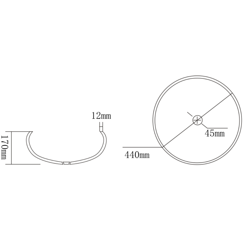 Mexen Celia стъклена умивалник върху плот 44 x 44 cm, прозрачен - 24034400