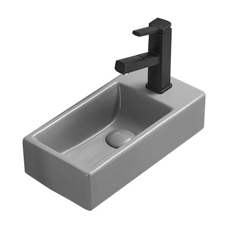 Mexen Inez лява плотна мивка 40 x 20 см, светло сив мат - 21484061L