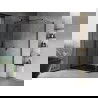 Mexen Mist H T лява душ кабина 90 x 85 см, прозрачна, черна - 8A5T-090-085-70-00-L