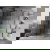 Mexen Mist H T душ кабина лява, 95 x 110 см, прозрачна, черна - 8A5T-095-110-70-00-L