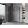 Mexen Mist H T лява отваряема душ кабина 115 x 110 см, прозрачна, черна - 8A5T-115-110-70-00-L