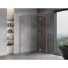 Mexen Mist H T душ кабина отварящ се на дясна страна 75 x 80 см, прозрачна, мед четкана - 8A5T-075-080-65-00-P