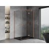 Mexen Mist H T кабина за душ с отварящи се десни врати 105 x 90 см, прозрачно, изчеткана мед - 8A5T-105-090-65-00-P