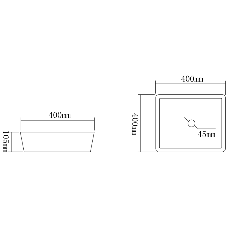 Mexen Mika стъклена умивалник за поставяне върху плот 40 x 40 см, прозрачна - 24104000