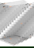 Mexen Lunar L лява душ кабина с отваряща се врата 85 x 90 см, прозрачна, розово злато - 834L-085-090-60-00-L