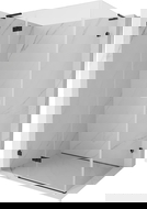 Mexen Lunar L ляв навесен душ кабина 75 x 90 см, прозрачен, черен - 834L-075-090-70-00-L