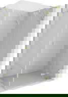 Mexen Lunar L душ кабина с врата на панта, дясна 85 x 90 cm, прозрачна, златна четкана - 834L-085-090-55-00-P