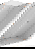 Mexen Lunar L душ кабина с врати навън дясна 80 x 90 см, прозрачна, четкана мед - 834L-080-090-65-00-P