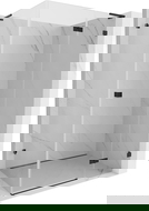 Mexen Lunar L права отваряема душ кабина 75 x 80 см, прозрачна, черна - 834L-075-080-70-00-P