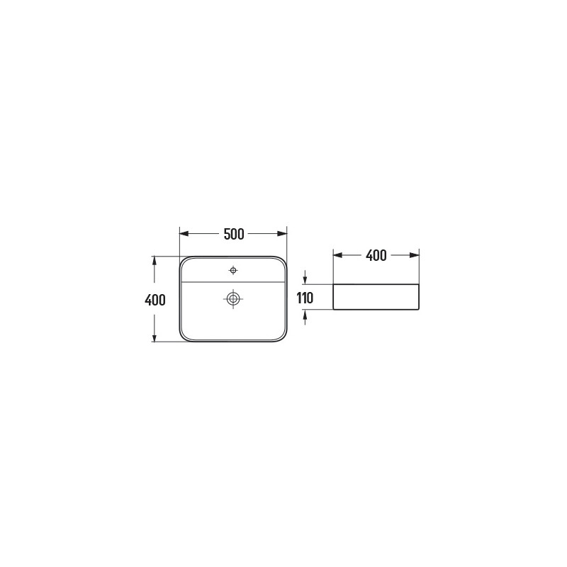 Mexen Sofia мивка за плот 50 x 40 см, черен мат - 22155085