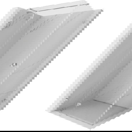 Mexen Lunar T лява, отваряема душ кабина 85 x 80 см, прозрачна, хром - 834T-085-080-01-00-L