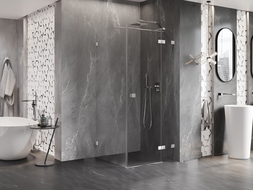 Mexen Lunar T Душ кабинa отваряема дясна 100 x 100 см, прозрачна, хром - 834T-100-100-01-00-P