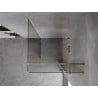 Mexen Mist H T душ кабина, отваряща се врата, дясна 70 x 70 см, прозрачна, златна - 8A5T-070-070-50-00-P