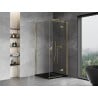 Mexen Mist H T душ кабина с отваряща се врата, дясна 85 x 85 см, прозрачна, златна - 8A5T-085-085-50-00-P