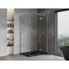 Mexen Mist H T душ кабина с отваряща се врата, дясна 100 x 95 см, прозрачна, златна - 8A5T-100-095-50-00-P