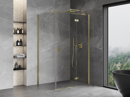 Mexen Mist H T душ кабина с врата вдясно 90 x 110 см, прозрачна, златна - 8A5T-090-110-50-00-P