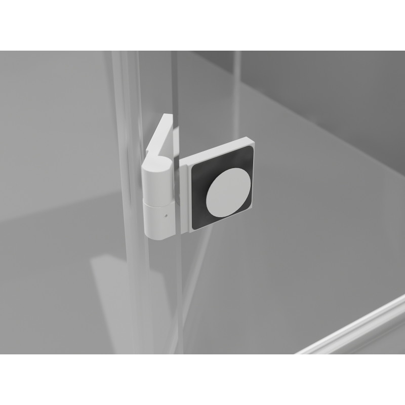 Mexen Lunar T душ кабина с ляв панел 100 x 90 см, прозрачна, бяла - 834T-100-090-20-00-L