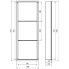 Mexen X-Wall-NR стелаж за вграждане без ръб с рафт 90 x 30 см, бял - 1921903010S
