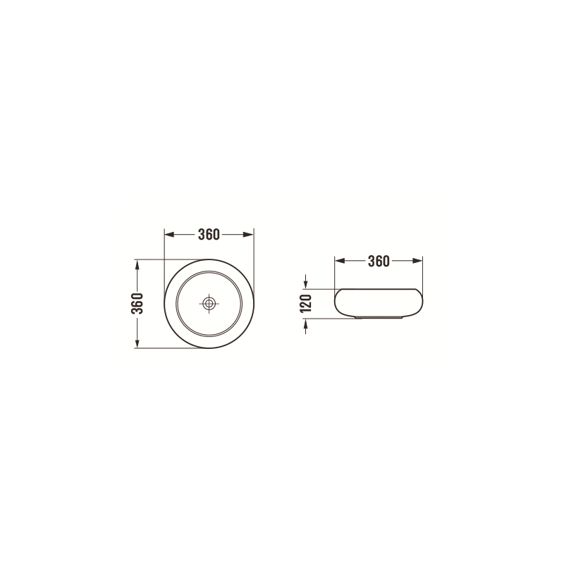 Mexen Lola плот-монтиран умивалник 36 x 36 см, бял - 22213600
