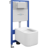 Mexen комплект вграден WC стойка Fenix Slim с тоалетна чиния Elis, бял гланц - 6103391XX00