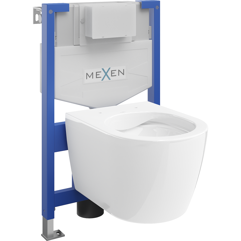 Mexen вграден комплект WC стойка Fenix XS-F с тоалетна чиния Carmen, бял гланц - 6803388XX00