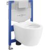 Mexen комплект за стенен монтаж WC стелаж Fenix XS-F с чиния WC Carmen, бял гланц - 6803388XX00