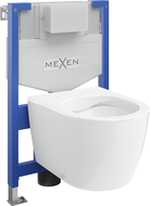 Mexen Carmen вграден комплект WC стелаж Fenix XS-F с тоалетна чиния, бял гланц