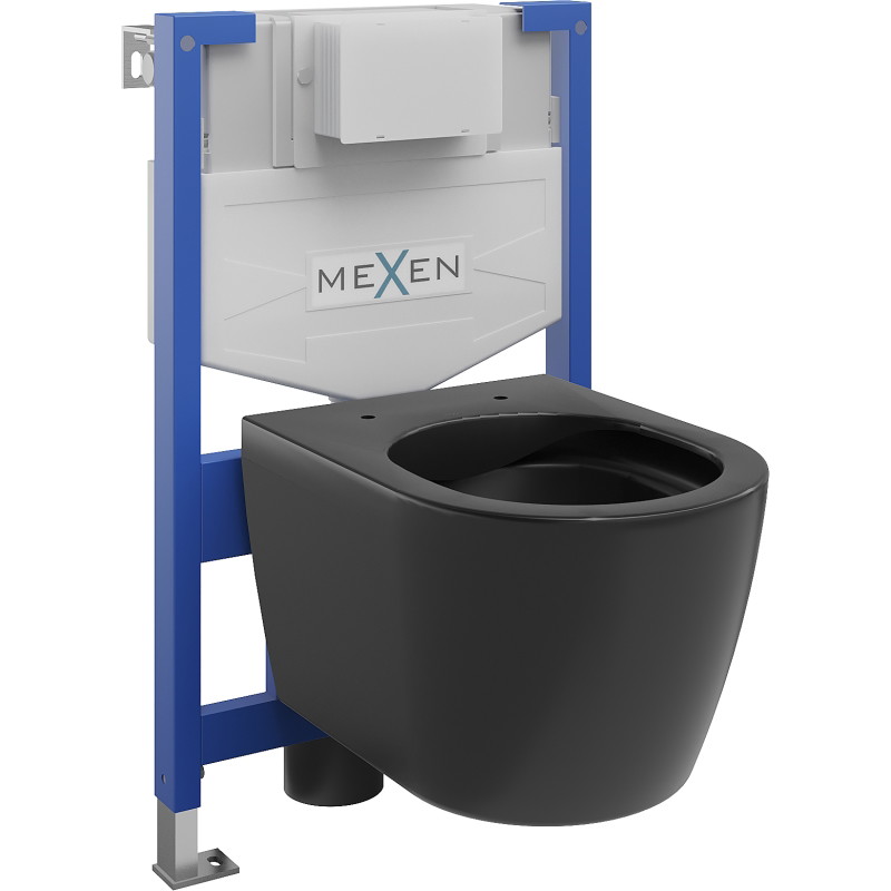 Mexen Carmen вградена тоалетна система WC Fenix XS-F с WC чиния, черен мат - 6803388XX85