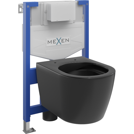 Mexen Carmen вградена тоалетна система WC Fenix XS-F с WC чиния, черен мат - 6803388XX85
