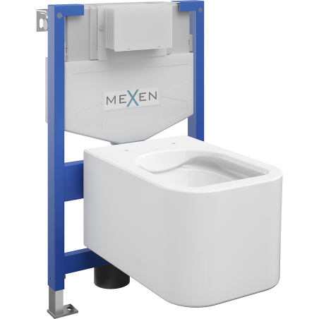 Комплект за вграждане WC Mexen стела Феникс XS-F с тоалетна чиния Елис, бял гланц - 6803391XX00