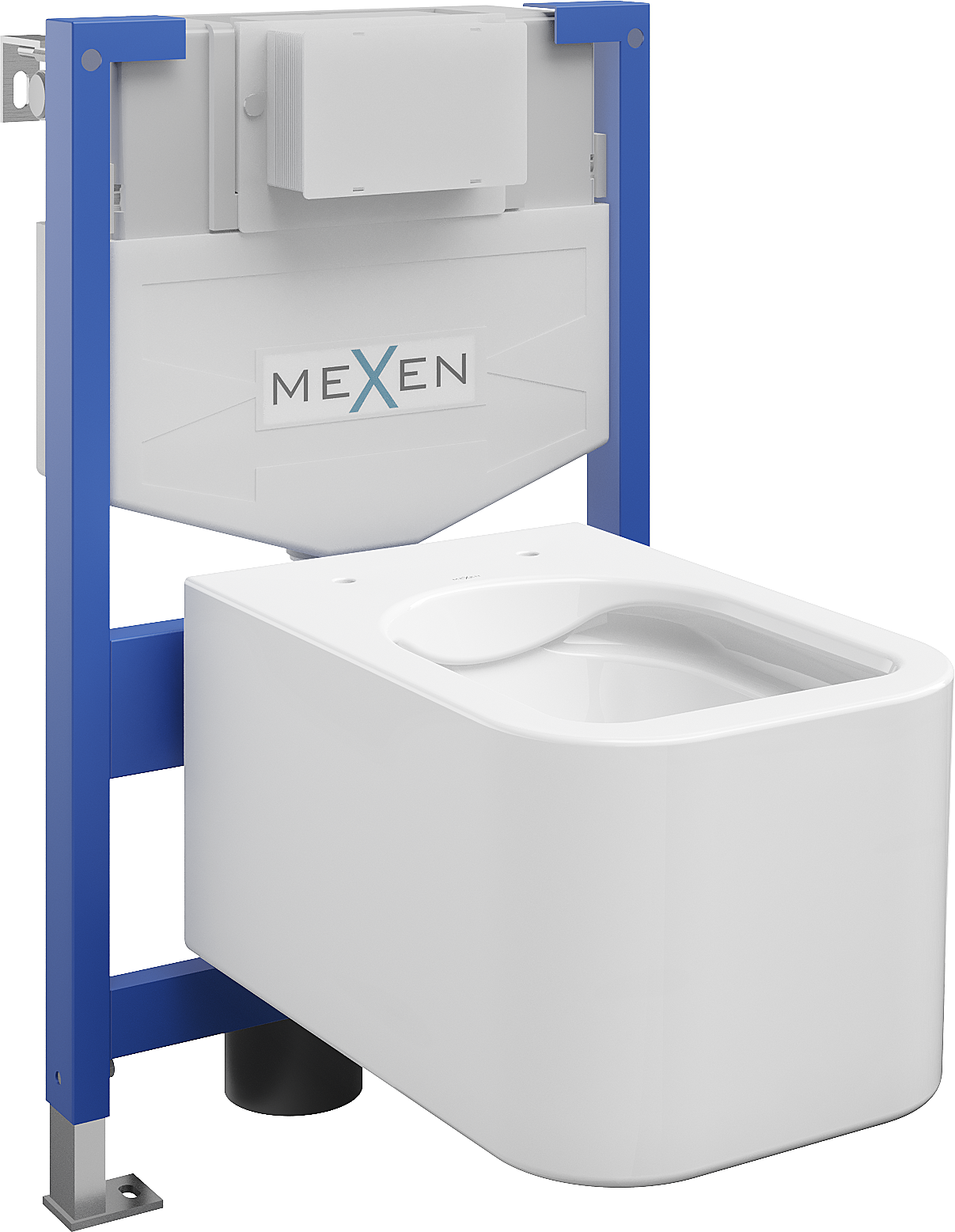 Mexen комплект вграден WC рамка Fenix XS-F с WC чиния Elis, бял гланц - 6803391XX00