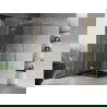 Mexen Mist H T сгъваема лява душ кабина 90 x 90 см, прозрачна, златна - 8A5T-090-090-50-00-L