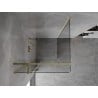 Mexen Mist H T душ кабина с люлееща се лява врата 100 x 100 см, прозрачна, златна - 8A5T-100-100-50-00-L