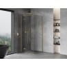 Mexen Mist H T душ кабина с люлееща се лява врата 100 x 100 см, прозрачна, златна - 8A5T-100-100-50-00-L