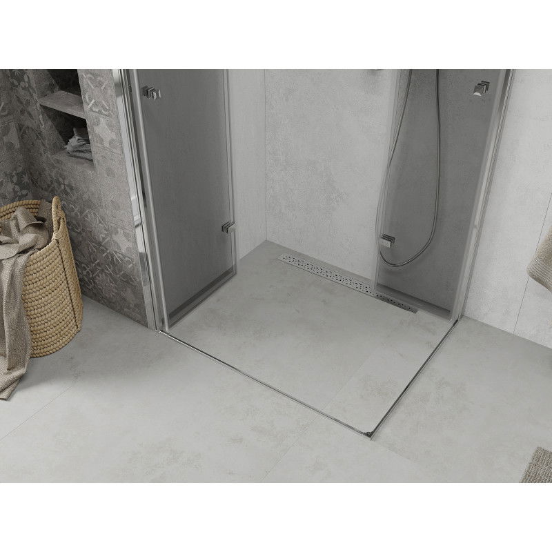 Mexen Lima Duo сгъваема душ кабина 80 x 70 cm, прозрачна, хром - 856-080-070-02-00