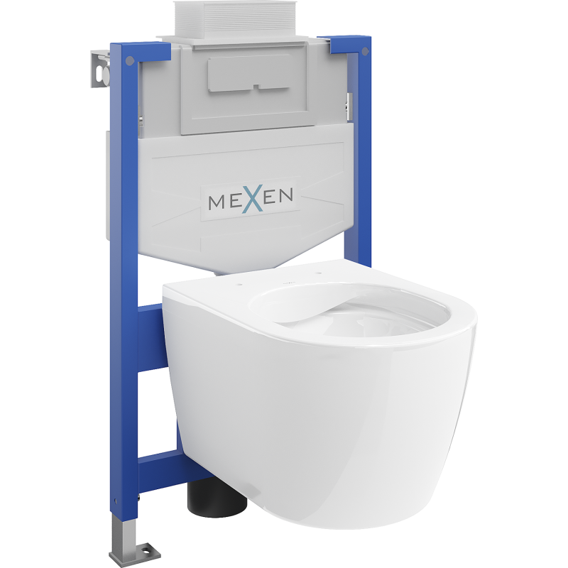 Комплект подложно WC стелаж Fenix XS-U с тоалетна чиния Carmen, бял гланц - 6853388XX00